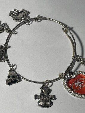 San Francisco 49ers NFL Custom Expandable Charm Bracelet NEW